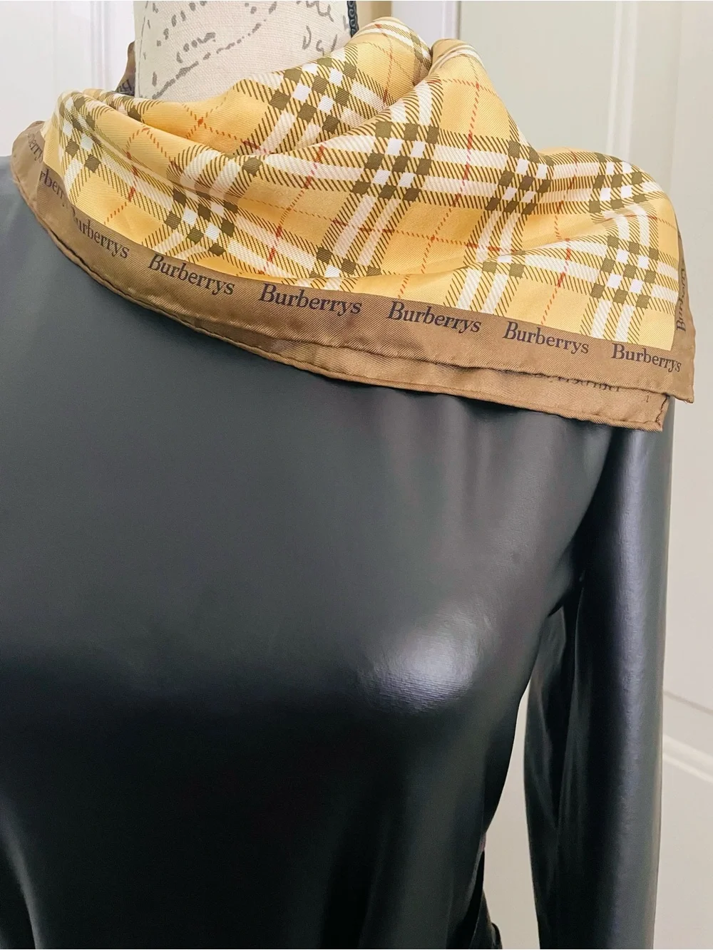 Burberry Plaid Silk Scarf